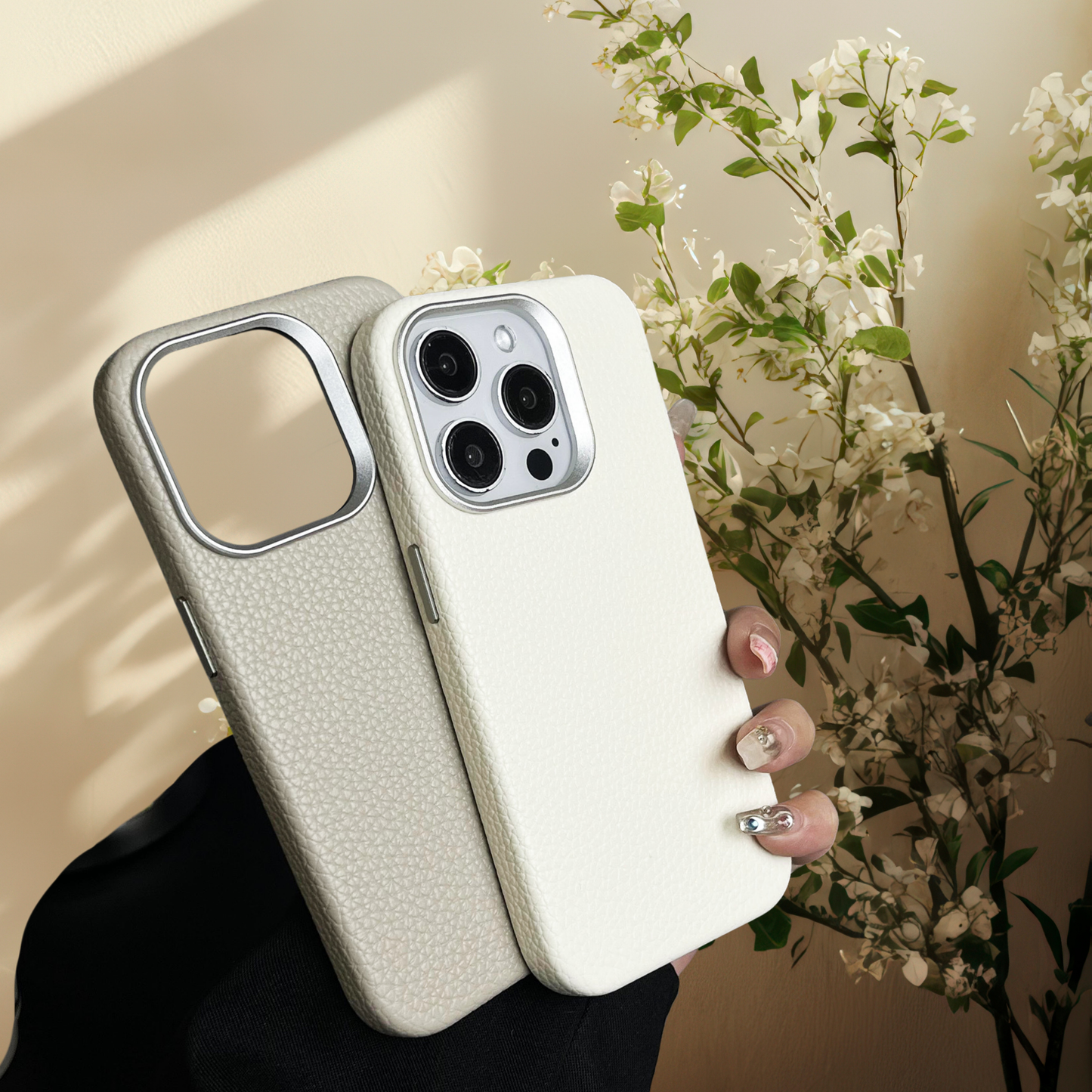 Coque iphone effet cuir - Magnetic