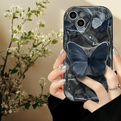 Coque iphone avec support - Papillon