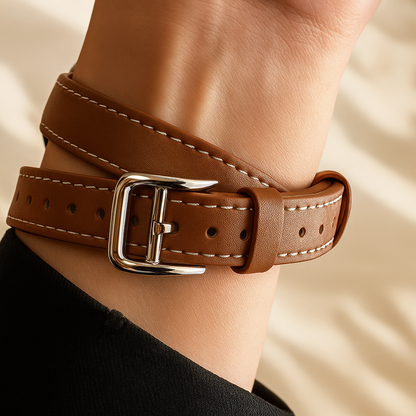Bracelet Apple Watch effet cuir - Double