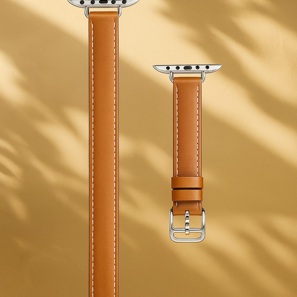 Bracelet Apple Watch effet cuir - Double