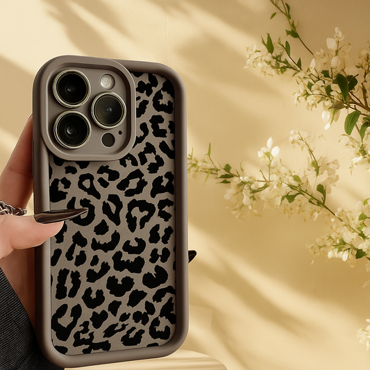 Coque iphone silicone - Léopard