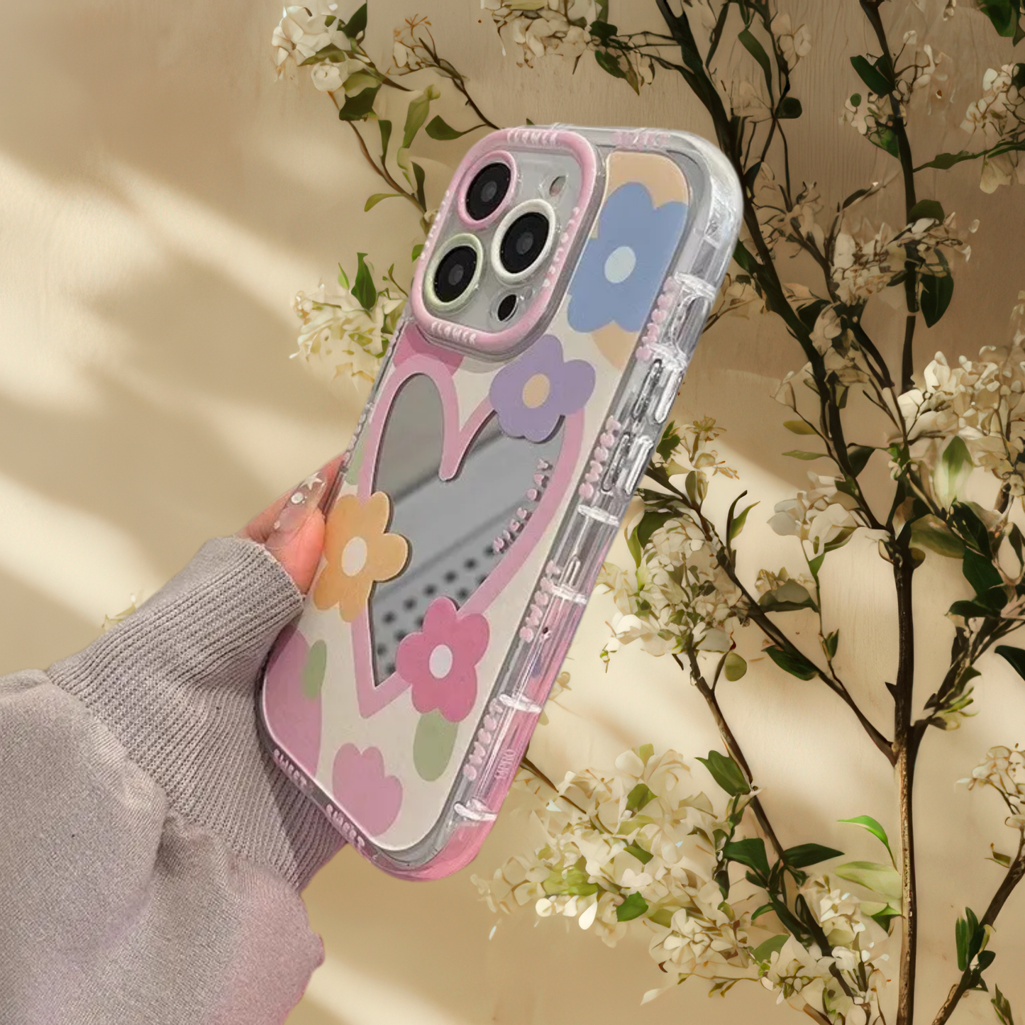 Coque iphone miroir - Florale