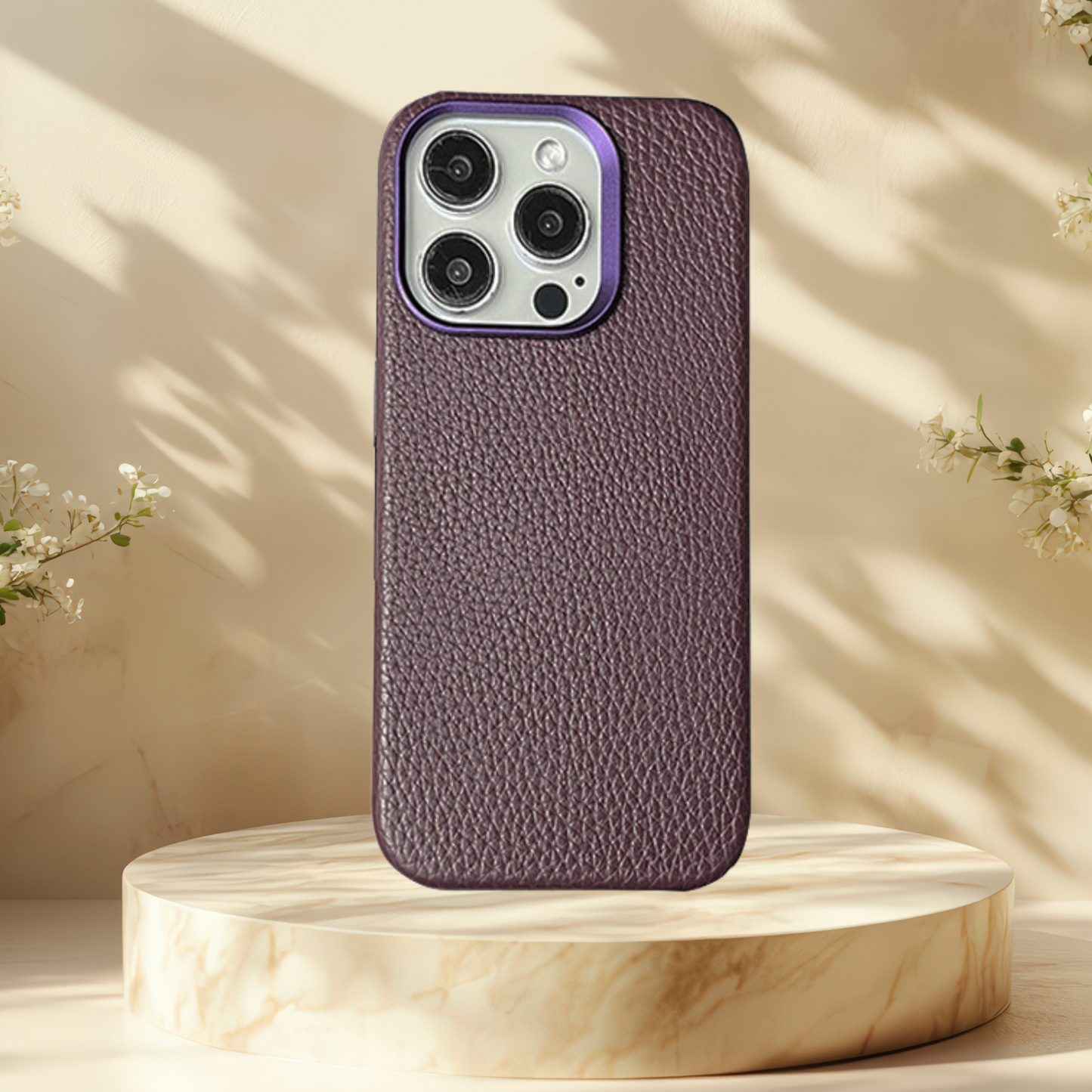 Coque iphone effet cuir - Magnetic