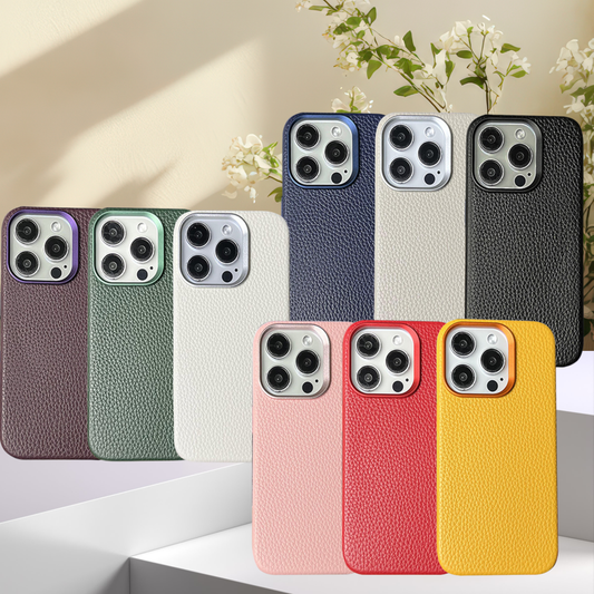 Coque iphone effet cuir - Magnetic