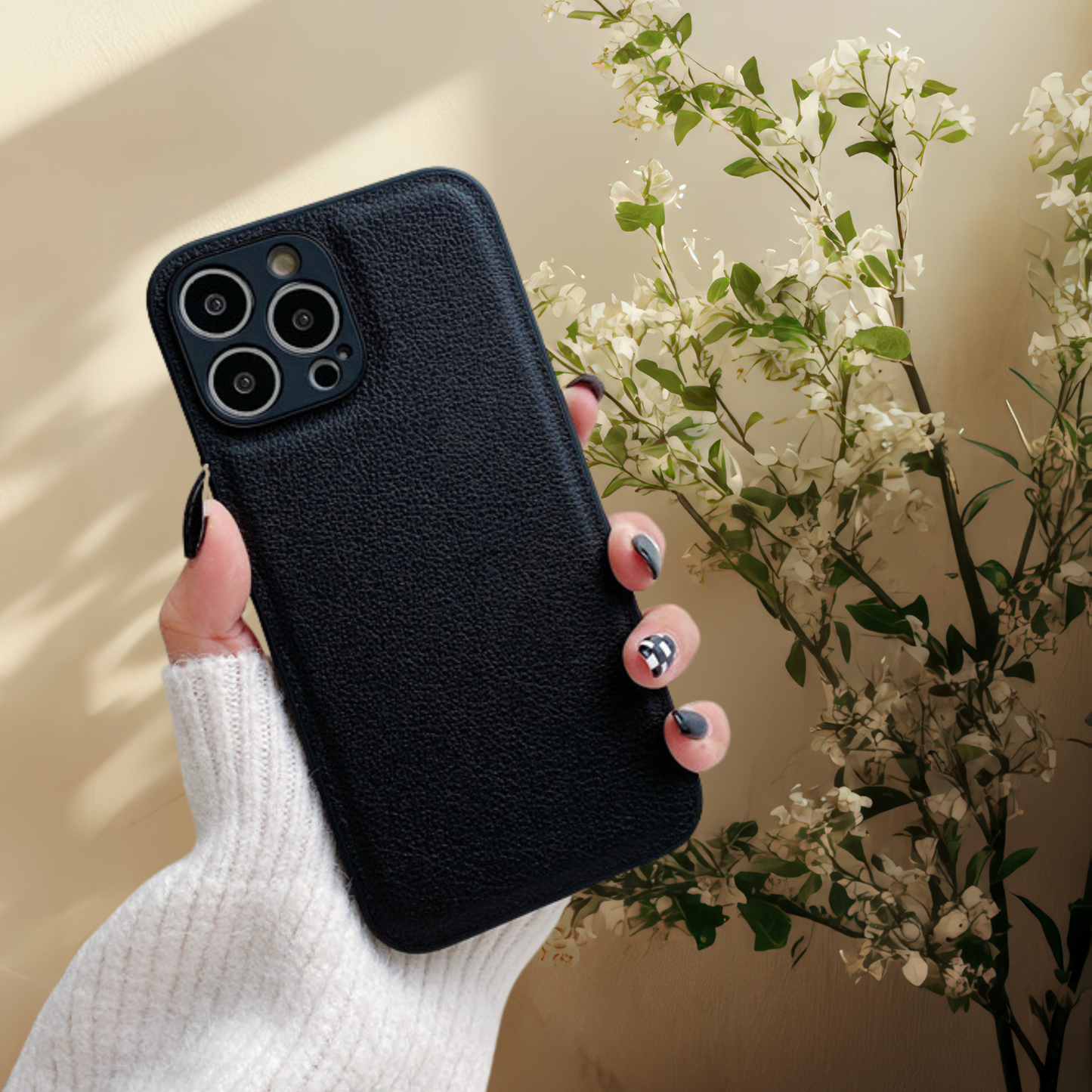 Coque iphone effet cuir - Élégance